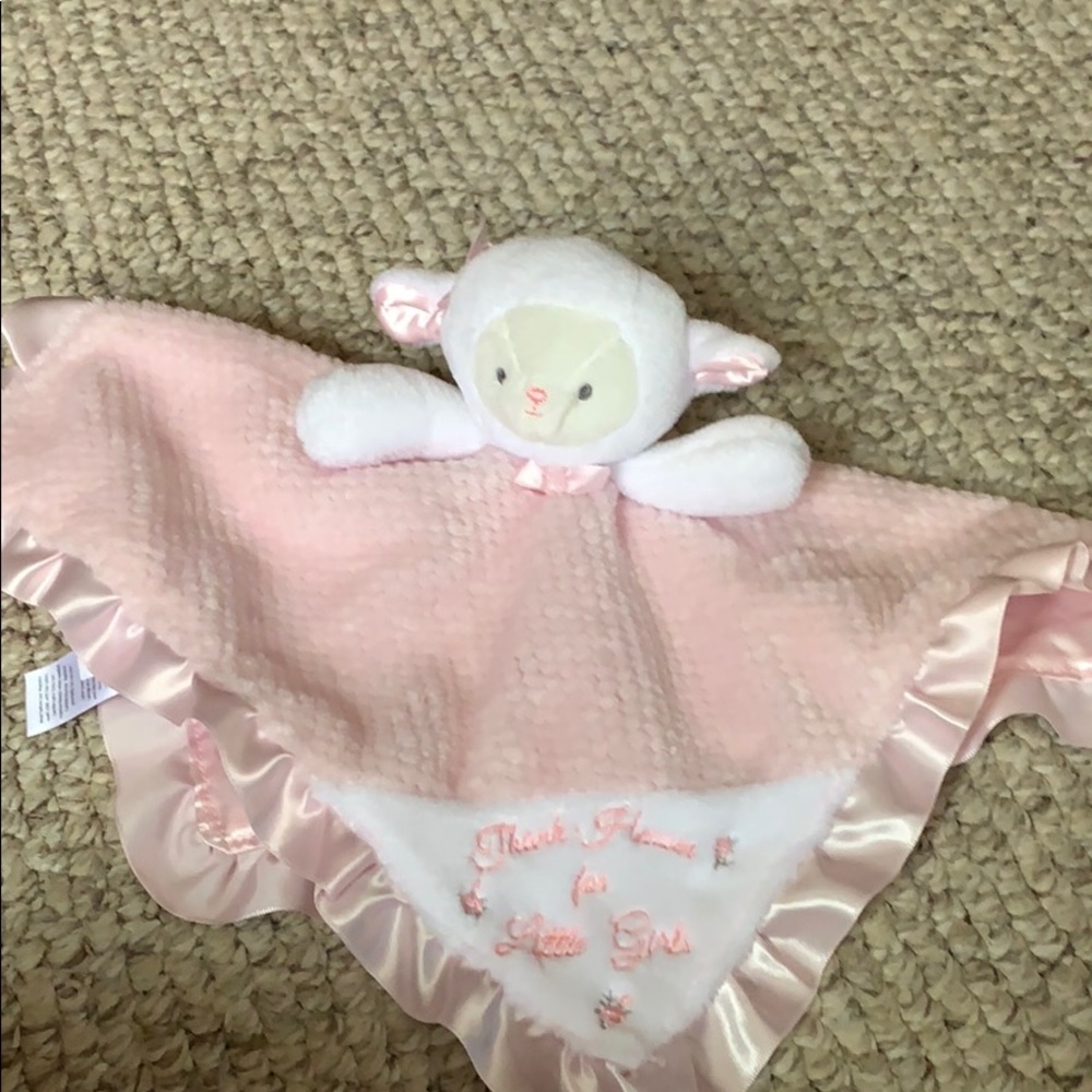 Little Me baby blanket rattler   Light pink